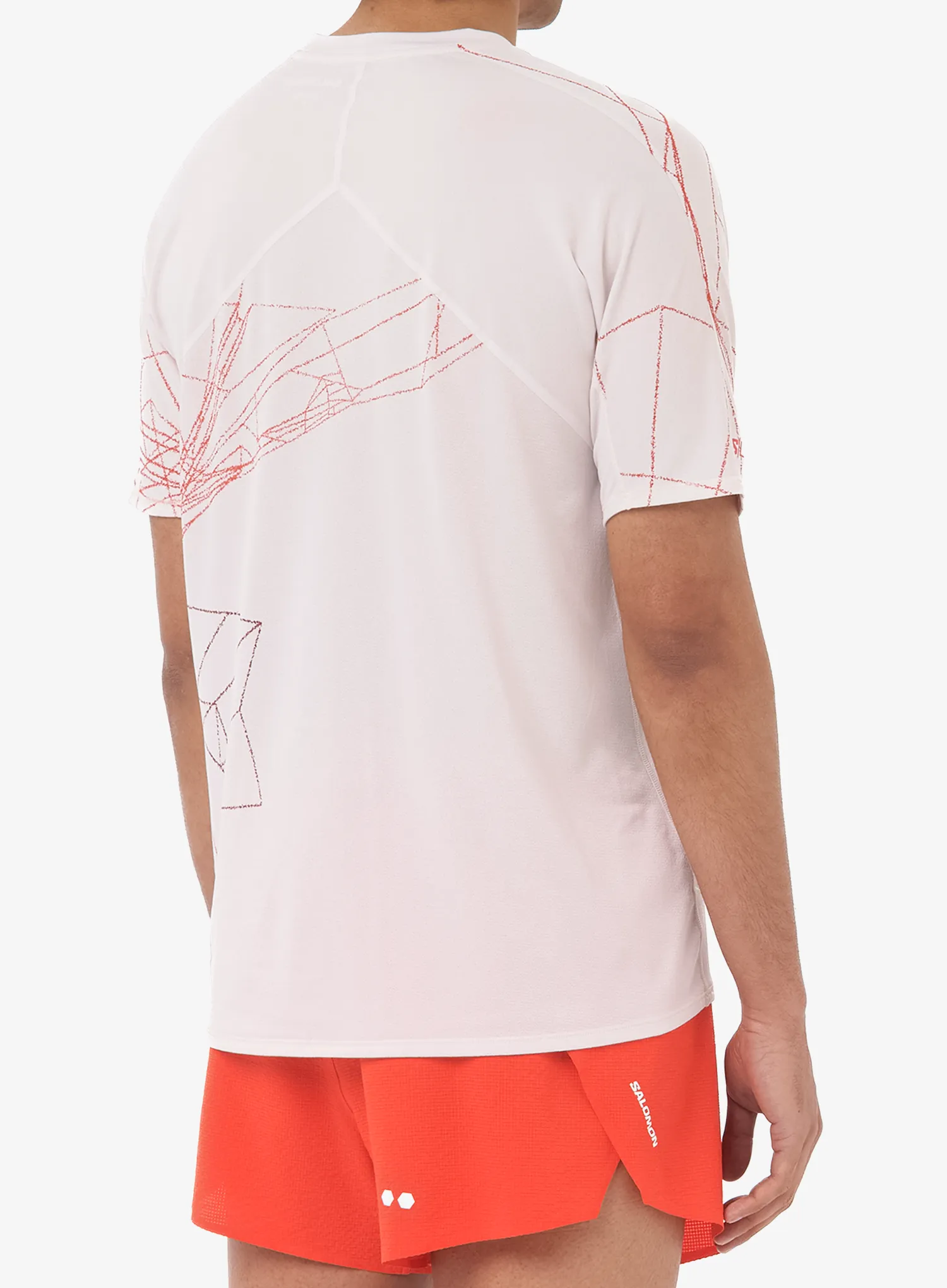 Laufshirt Salomon S/Lab Speed Tee - lilac ash/fiery red