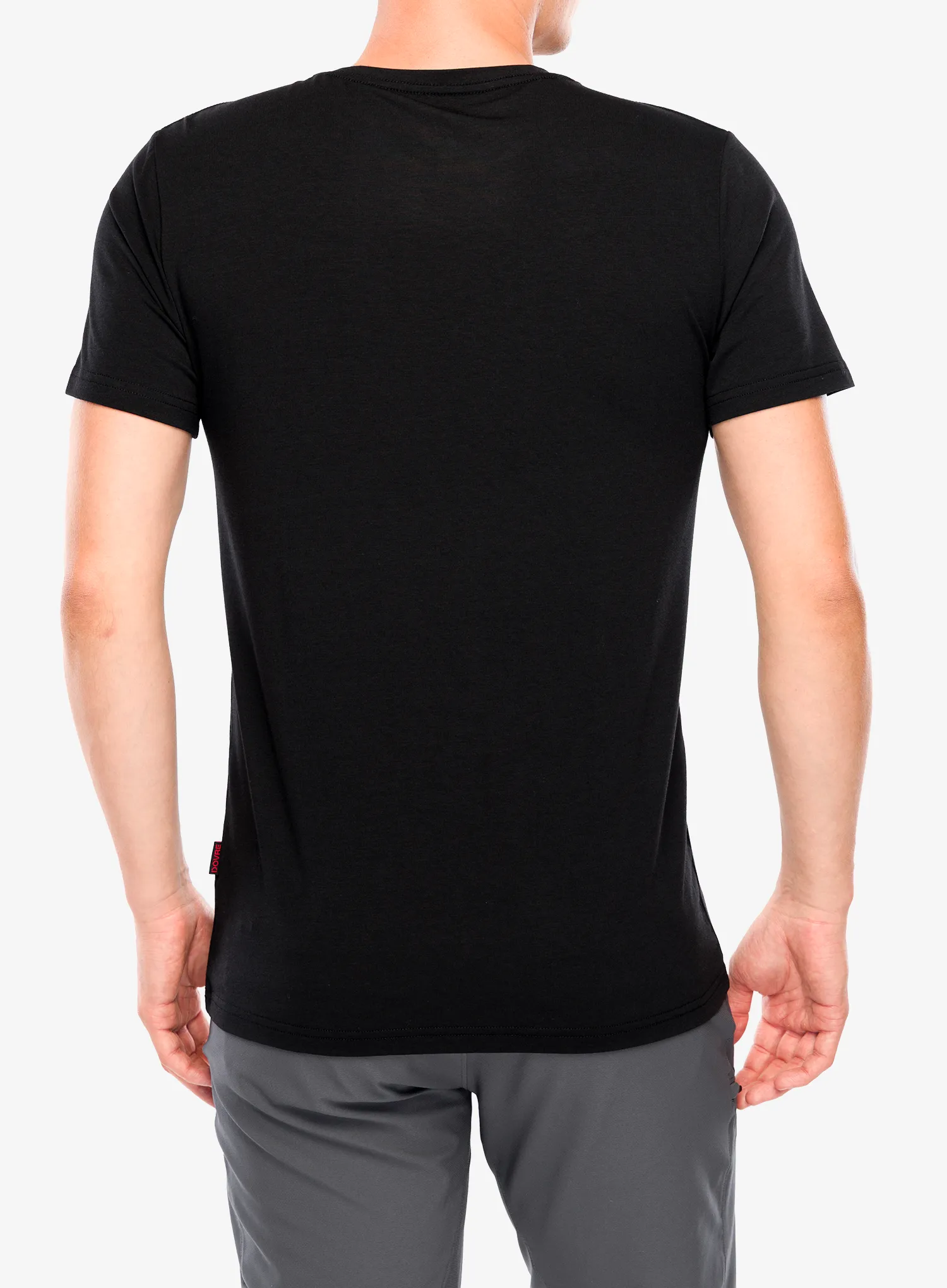 Shirt Dovre O-neck Bamboo Viscose T-shirt - black