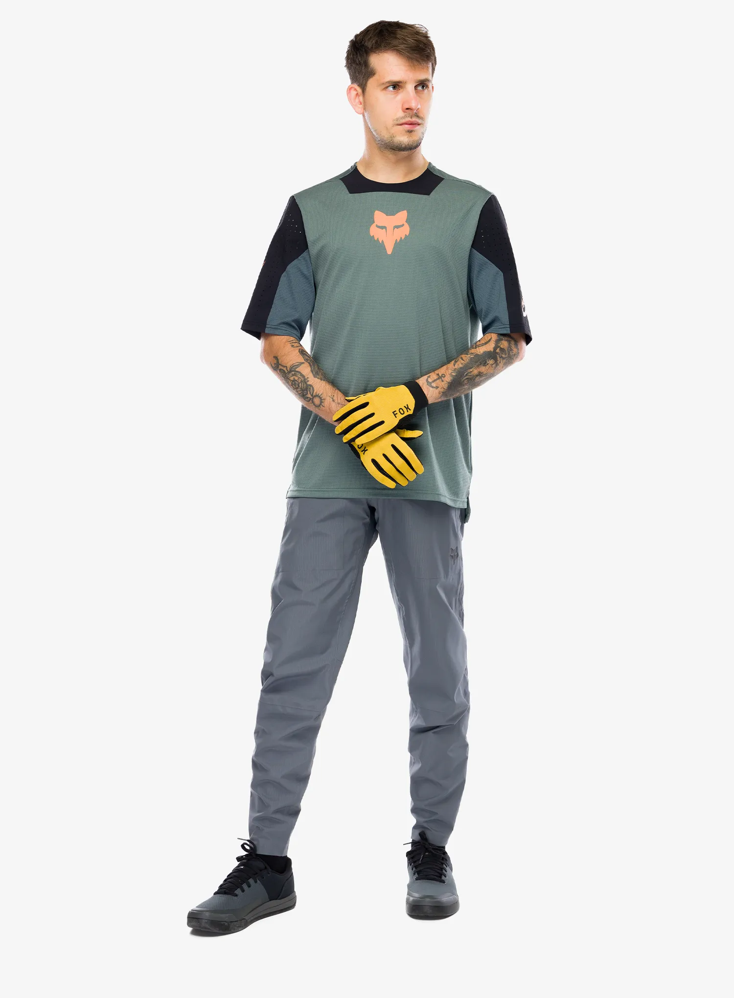 Enduro Trikot Fox Defend SS Jersey Creation - sage