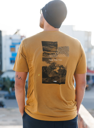 Shirt Flov Morro - light brown/dark grey