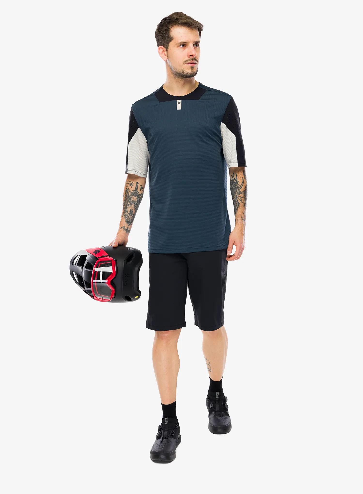 Shirt Fox Defend SS Jersey - galaxy blue