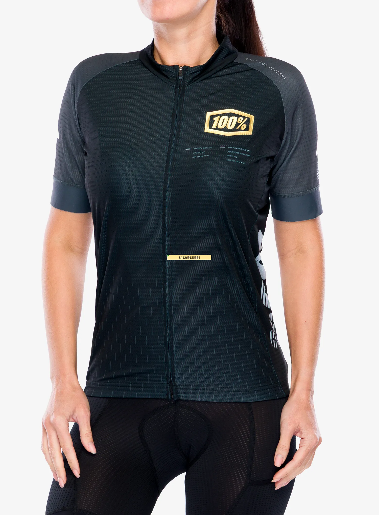 Rennradtrikot 100% Exceeda Jersey - black/charcoal