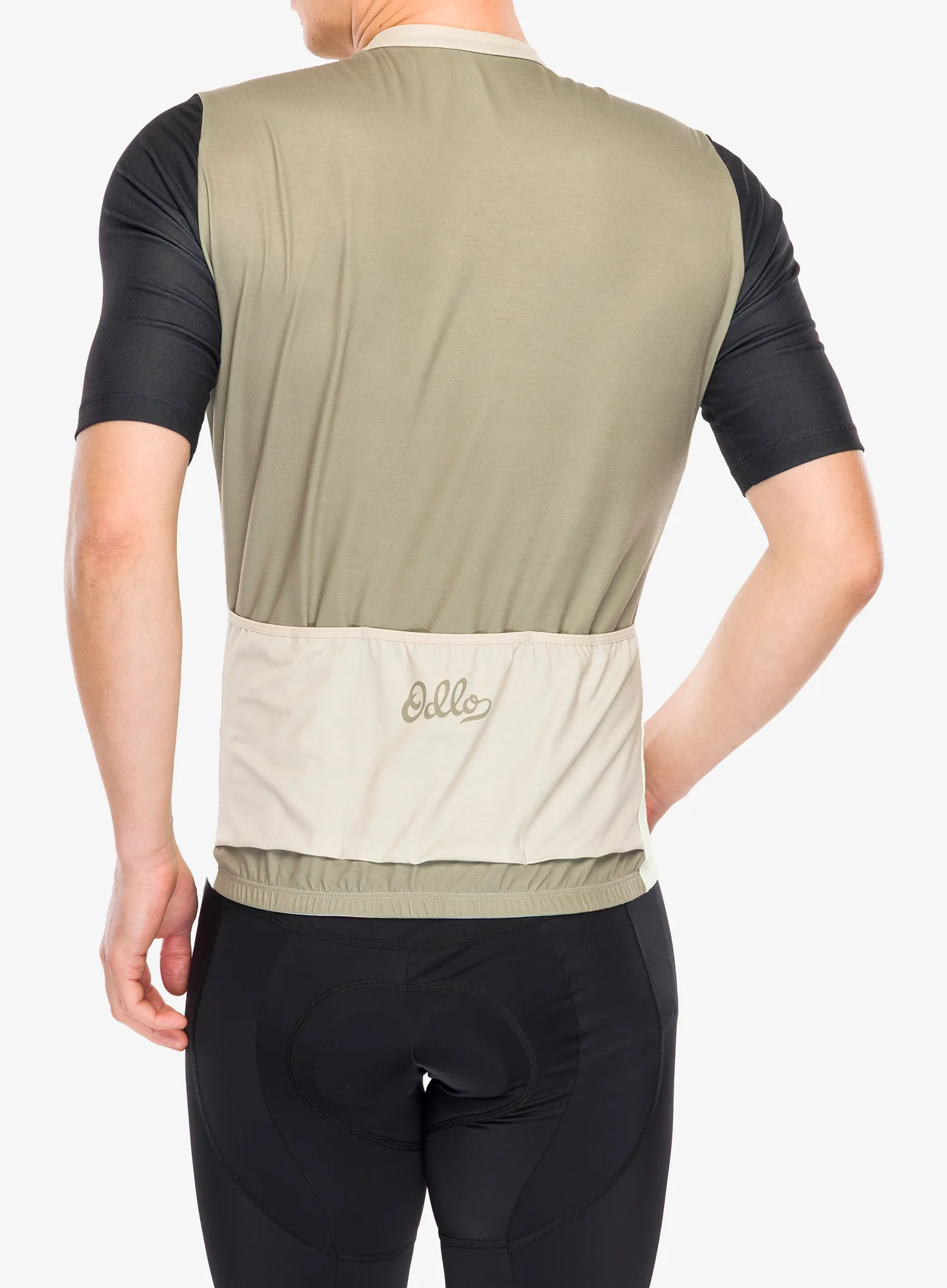 Rennradtrikot Odlo Essential Heritage Print T-Shirt S/U Collar S/S Full Zip - agate gray