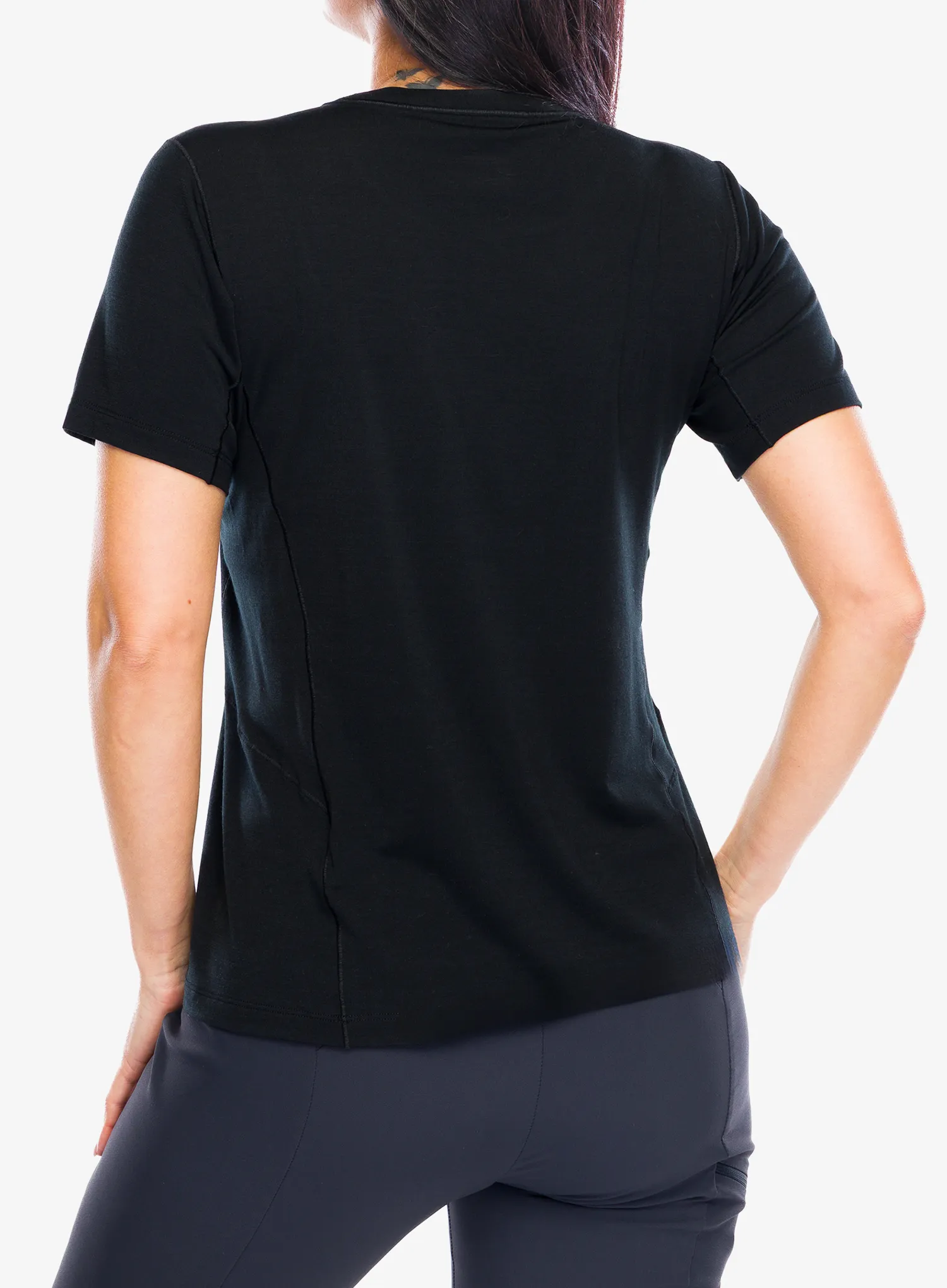 Merinoshirt Damen Arcteryx Lana Merino Wool Crew SS  - black