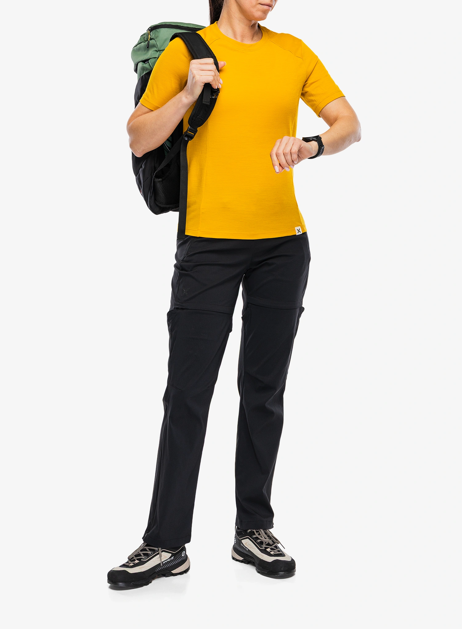 Merinoshirt Damen Montura Merino Mix T-Shirt - mustard