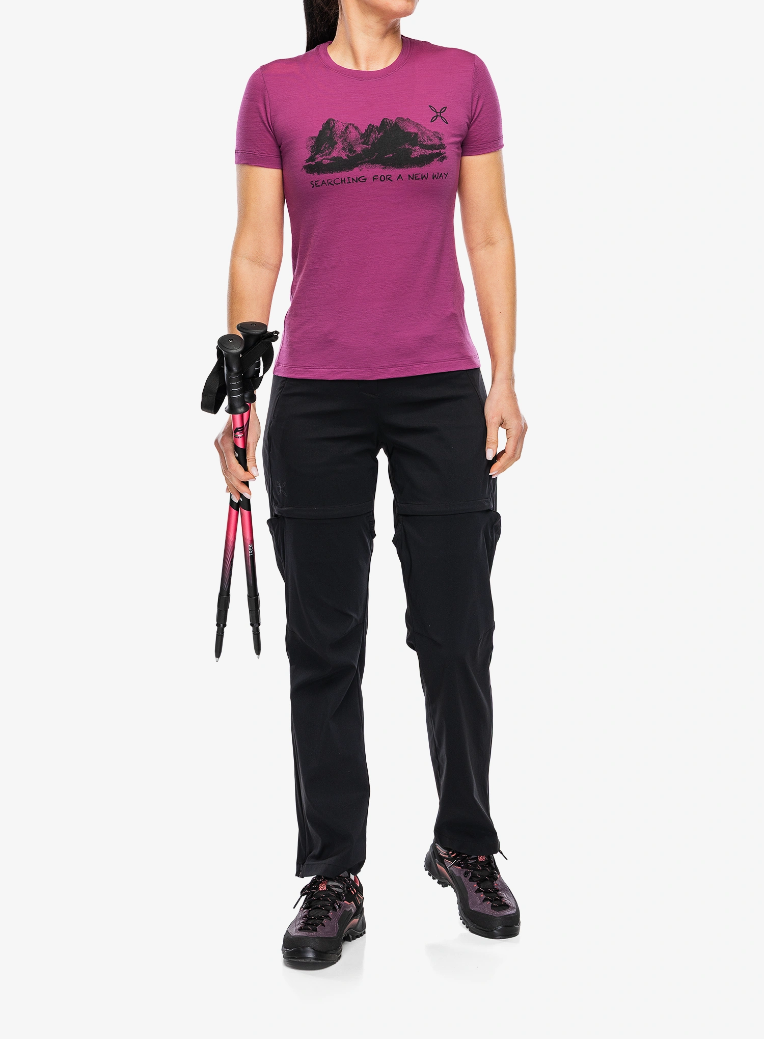 Merinoshirt Damen Montura Peaks Merino T-Shirt - baton rouge
