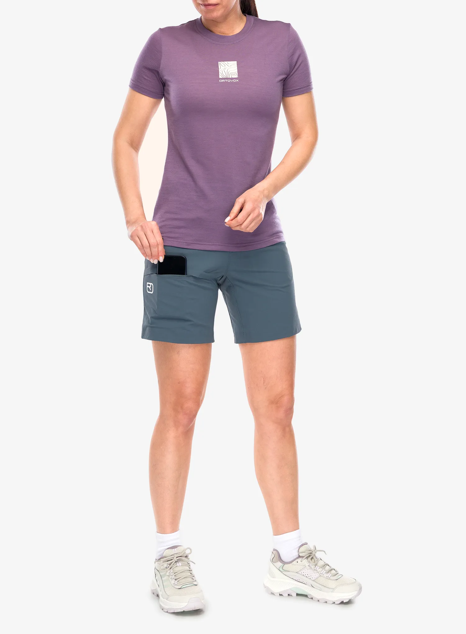 Merinoshirt Damen Ortovox 120 Cool Tec Abstract TS - wild berry
