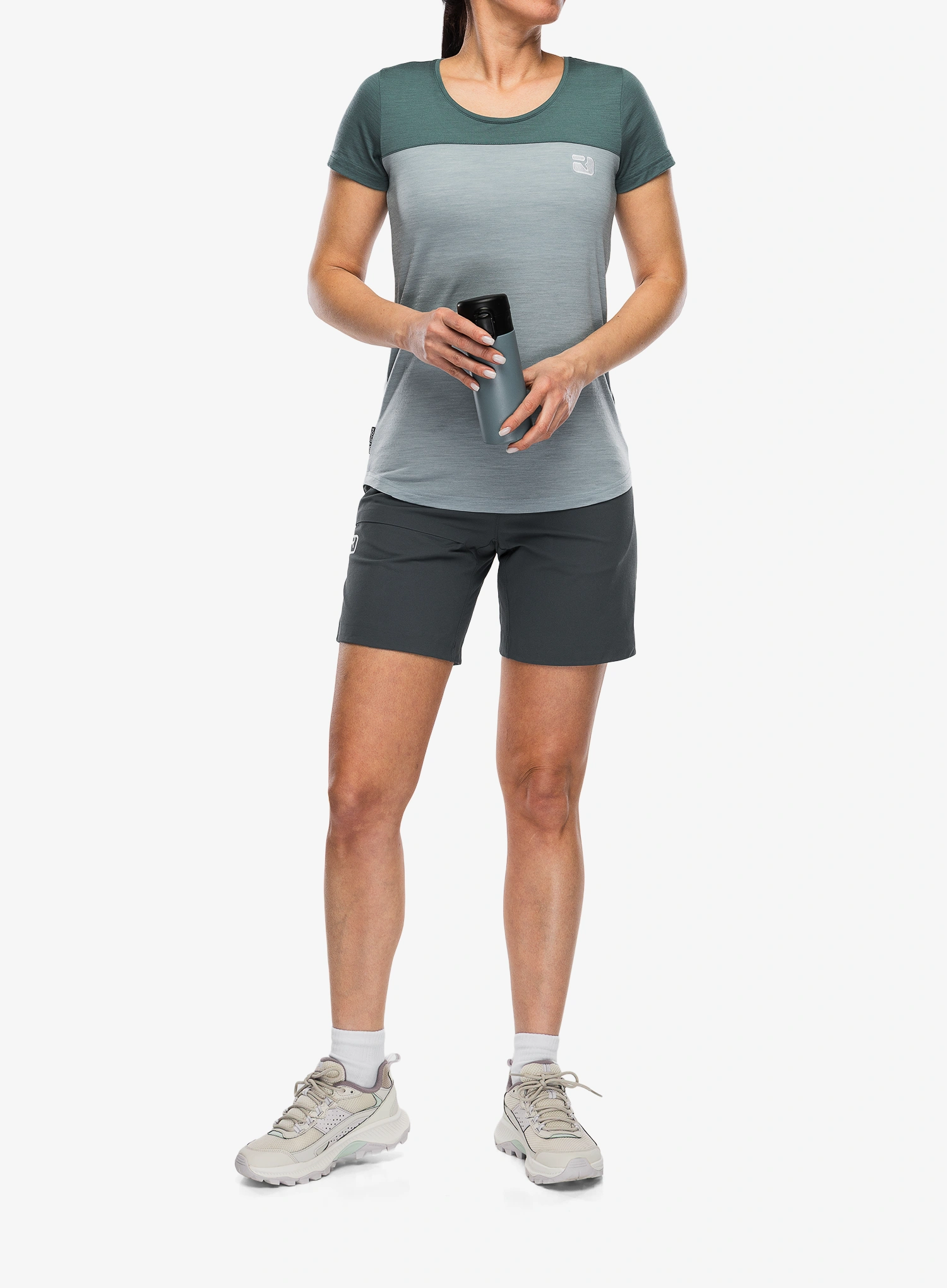 Merinoshirt Damen Ortovox 150 Cool Logo TS - arctic grey