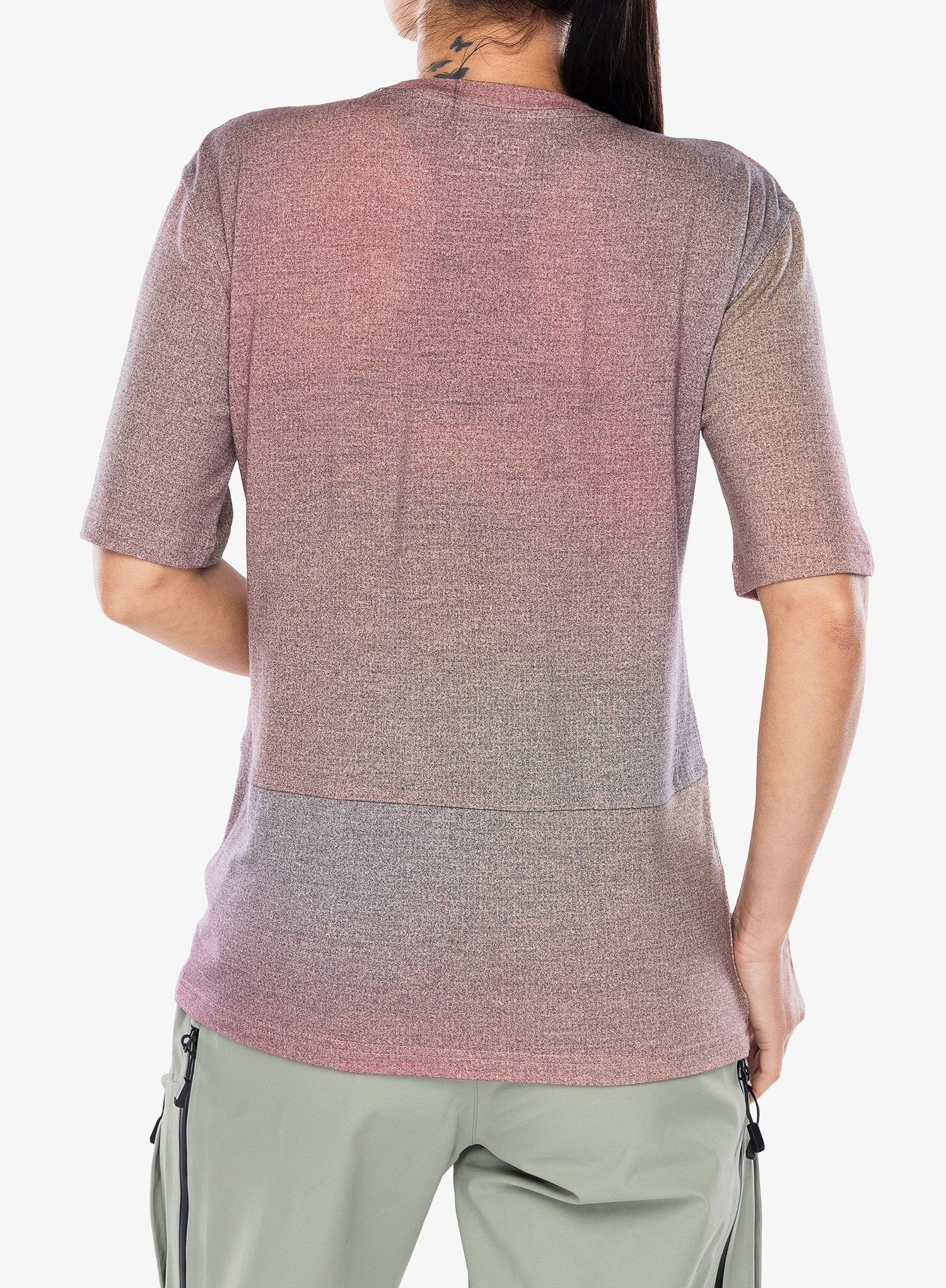 Merinoshirt Damen Ortovox 185 Merino Patch Print Ts - aop dawn rose