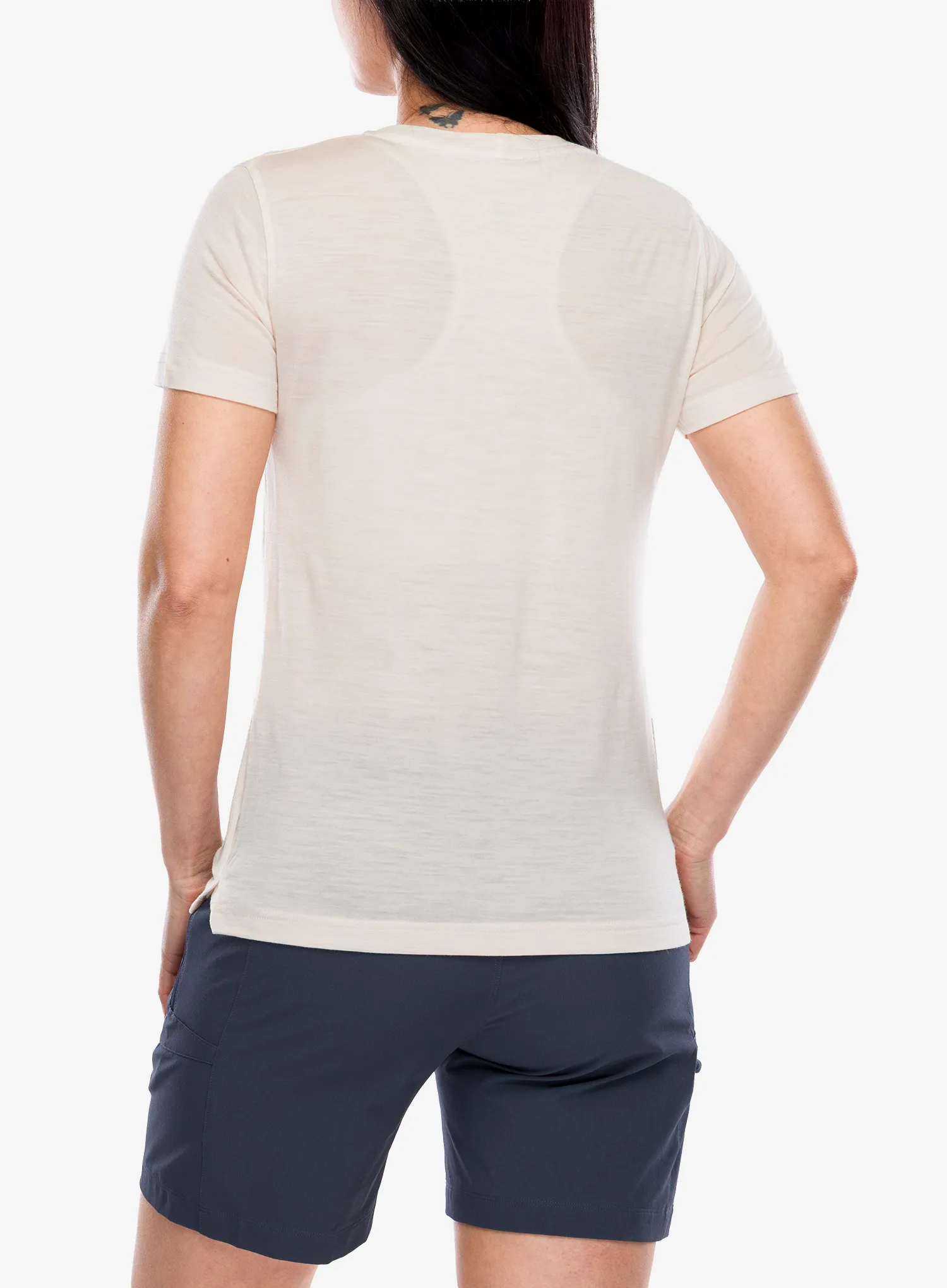 Merinoshirt Damen Sensor Merino Lite Tee SS - beige mottled 