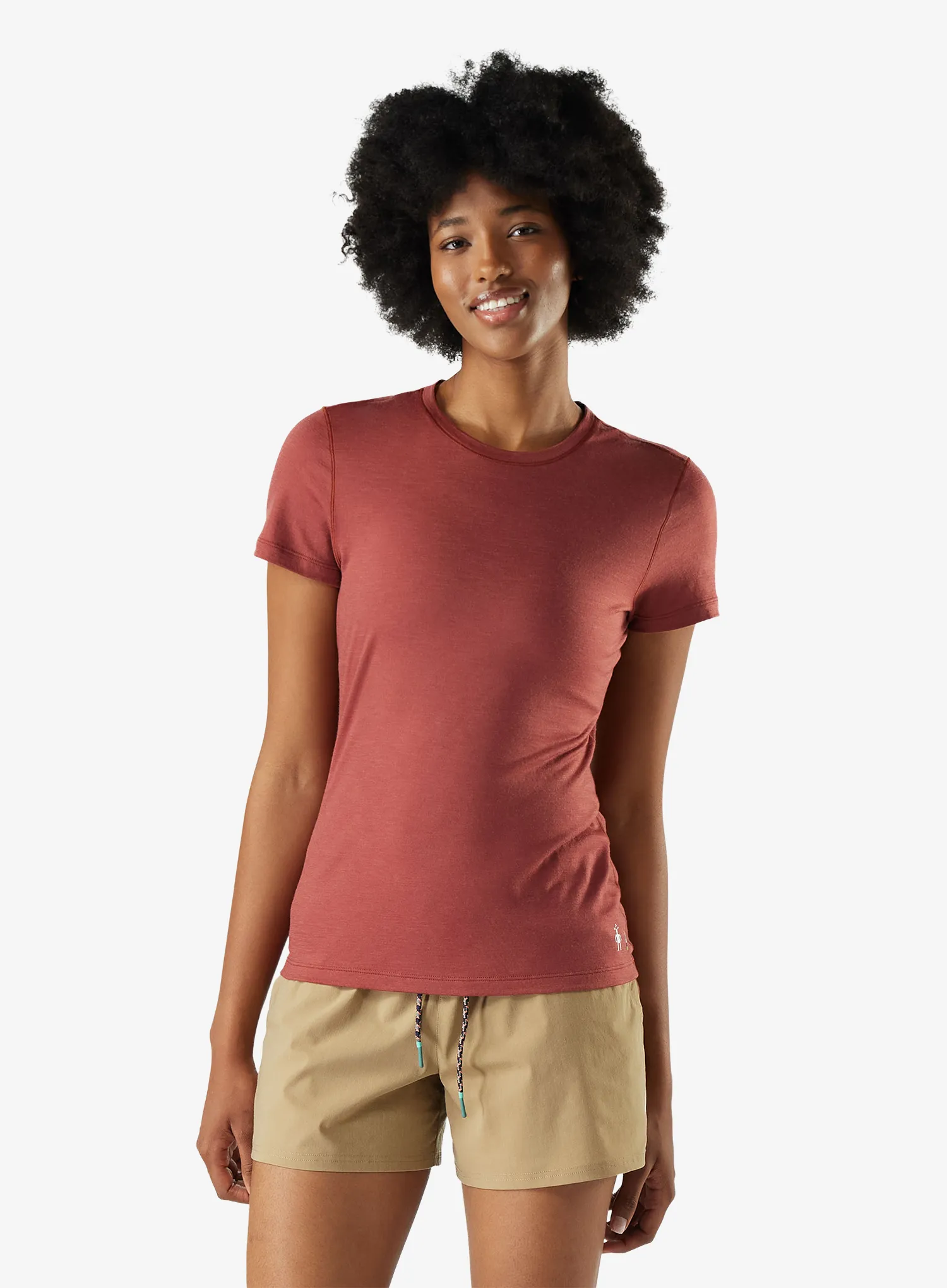 Merinoshirt Damen Smartwool Merino Short Sleeve Tee - burnt sienna
