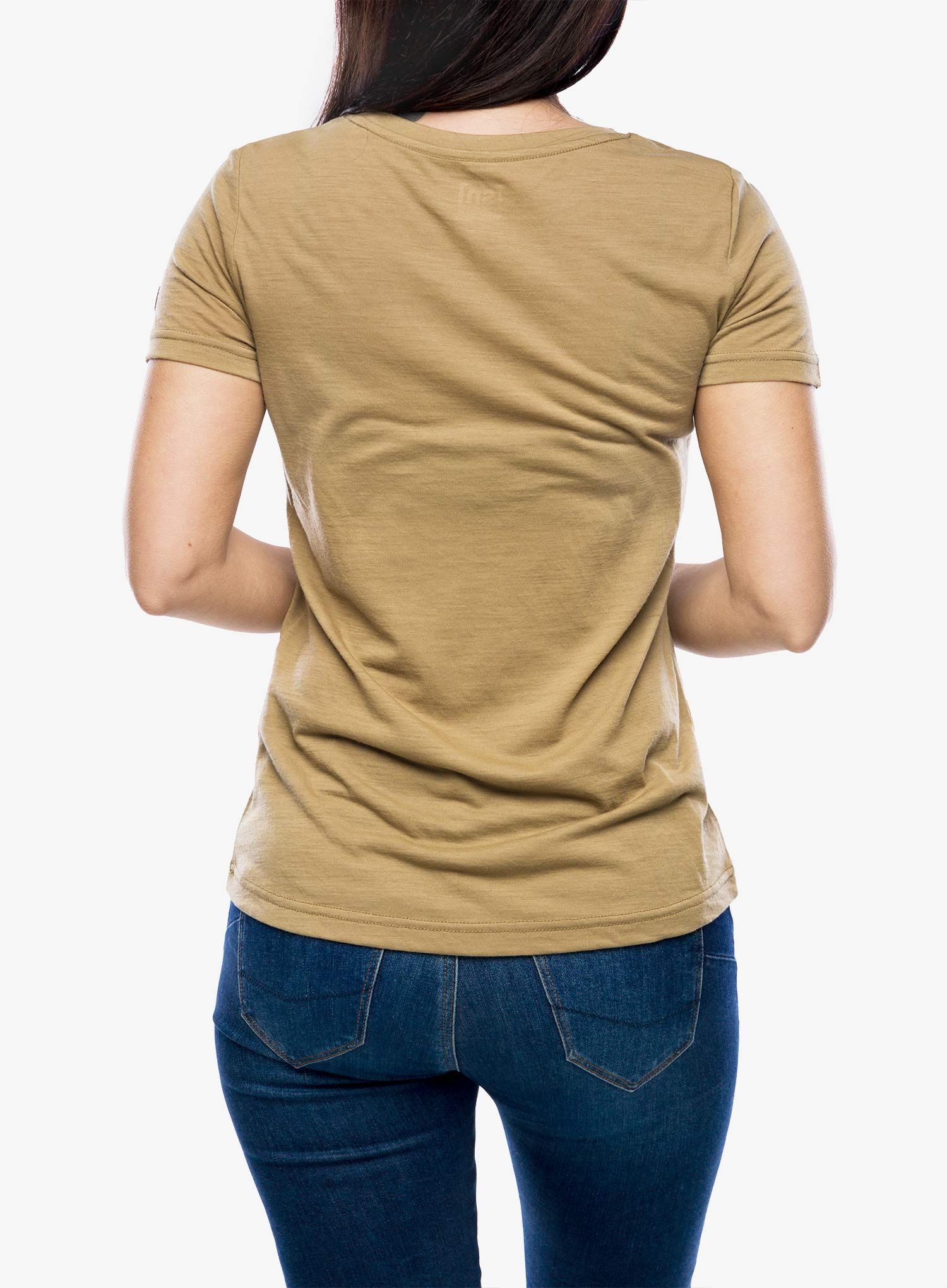 Merinoshirt Damen Super.natural Arabesque Tee - oak/copper