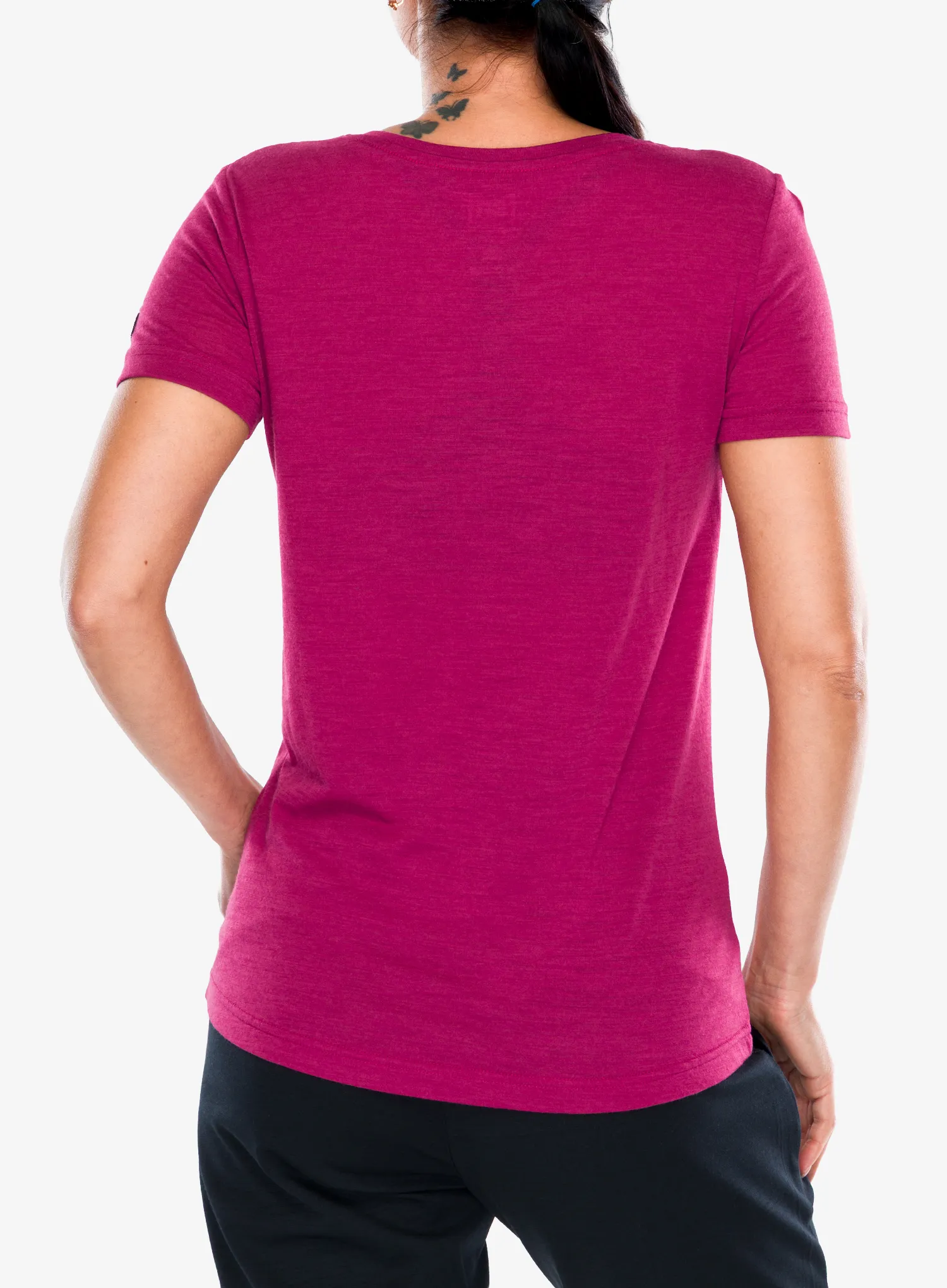 Merinoshirt Damen Super.natural Carski Tee - anemone/various
