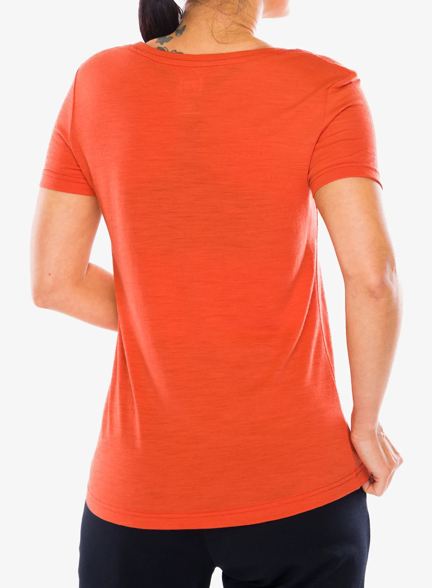 Merinoshirt Damen Super.natural Preikestolen Cliffs Tee - chilli/feather grey/cooper
