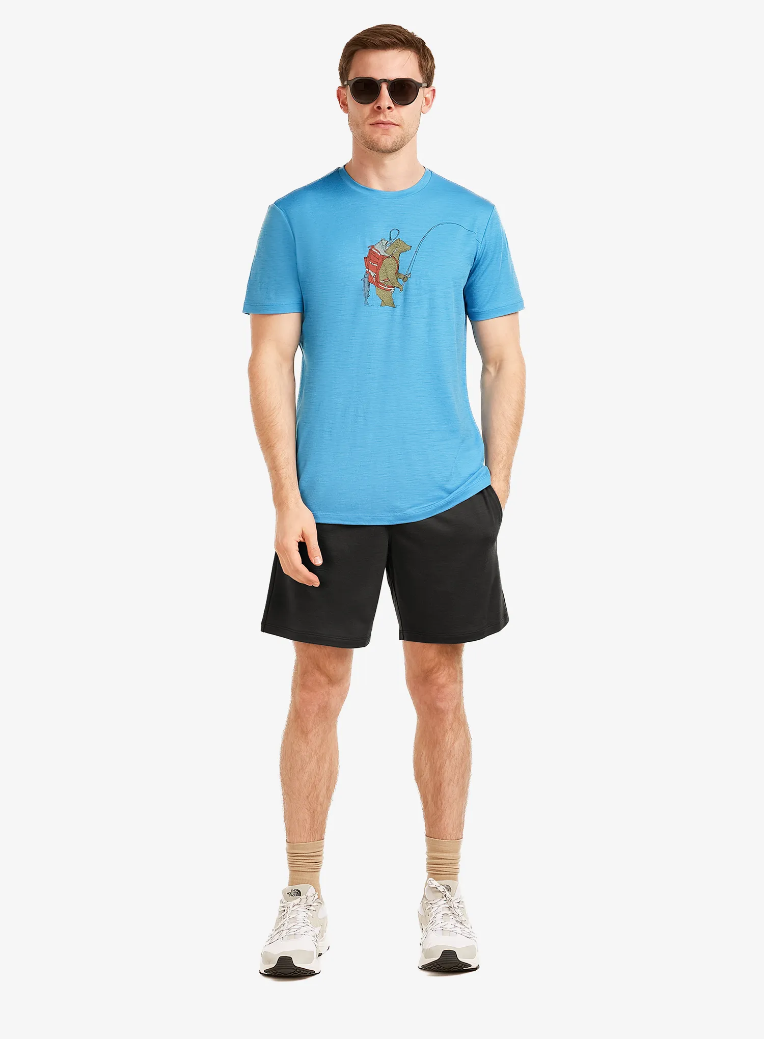 Merinoshirt Icebreaker Merino 150 Tech Lite SS Tee Bear Catch - arctic