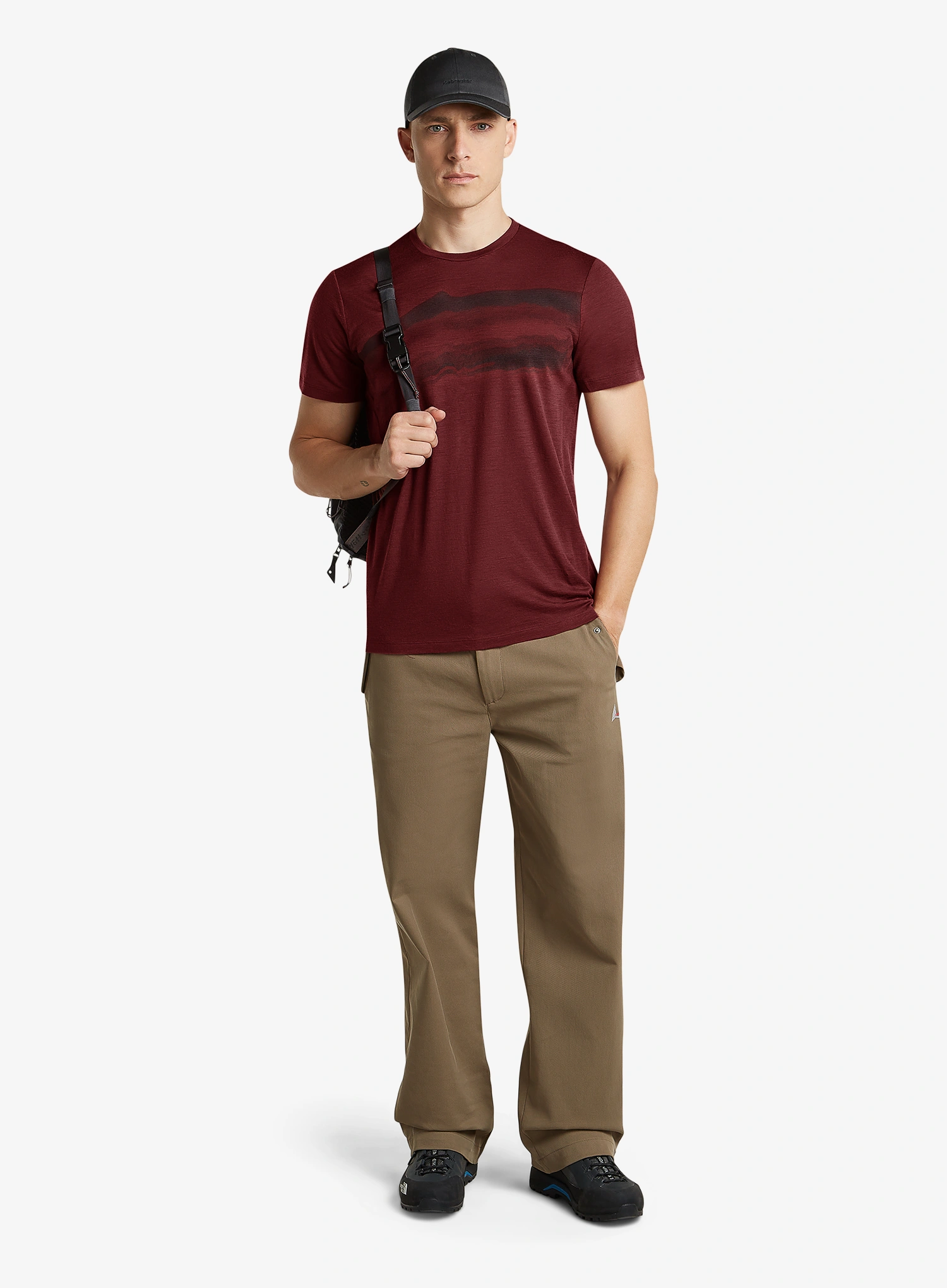Merinoshirt Icebreaker Merino 150 Tech Lite SS Tee Getaway - port