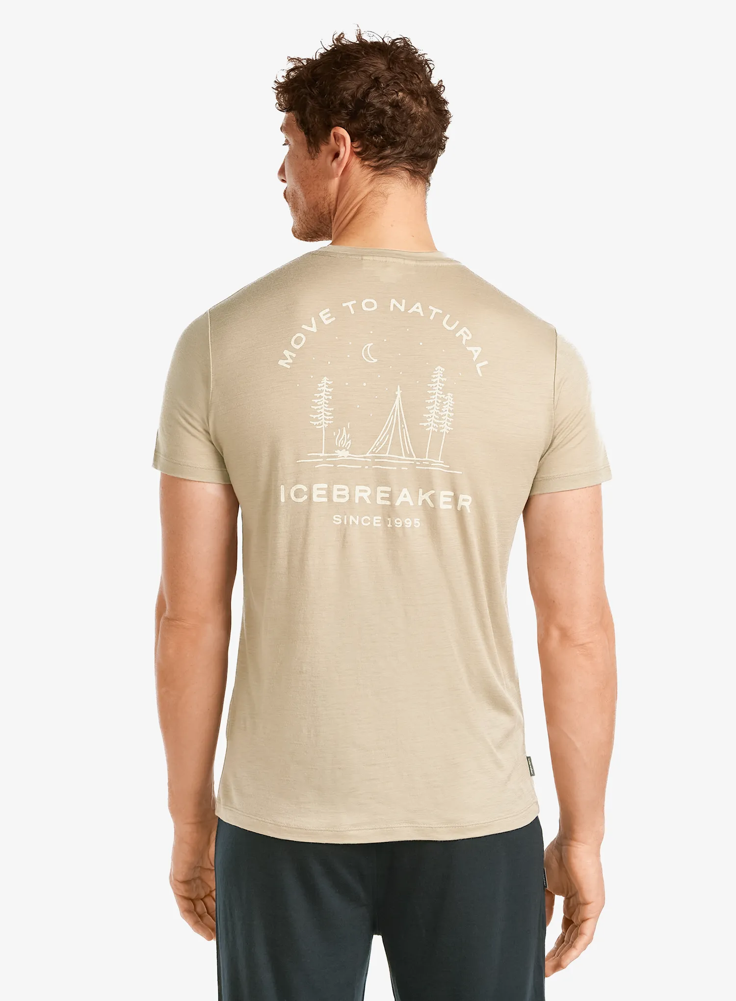 Merinoshirt Icebreaker Merino 150 Tech Lite SS Tee Peaceful Pass - flagstone