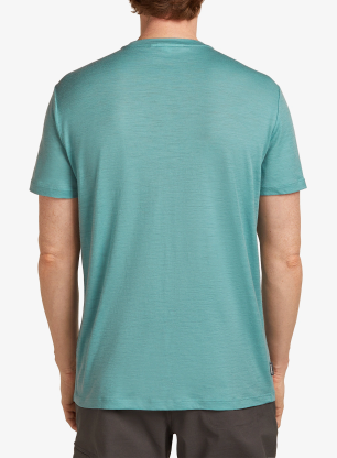 Merinoshirt Icebreaker Merino 150 Tech Lite SS Tee The Peaks - hydro