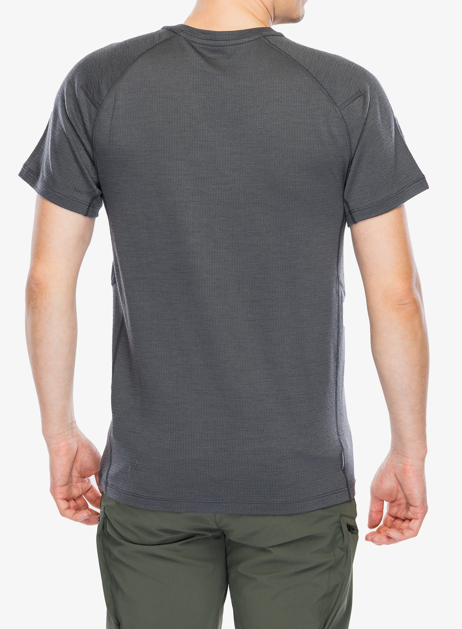 Merinoshirt Icebreaker Merino 200 Waffle Elevation SS Tee - obsidian