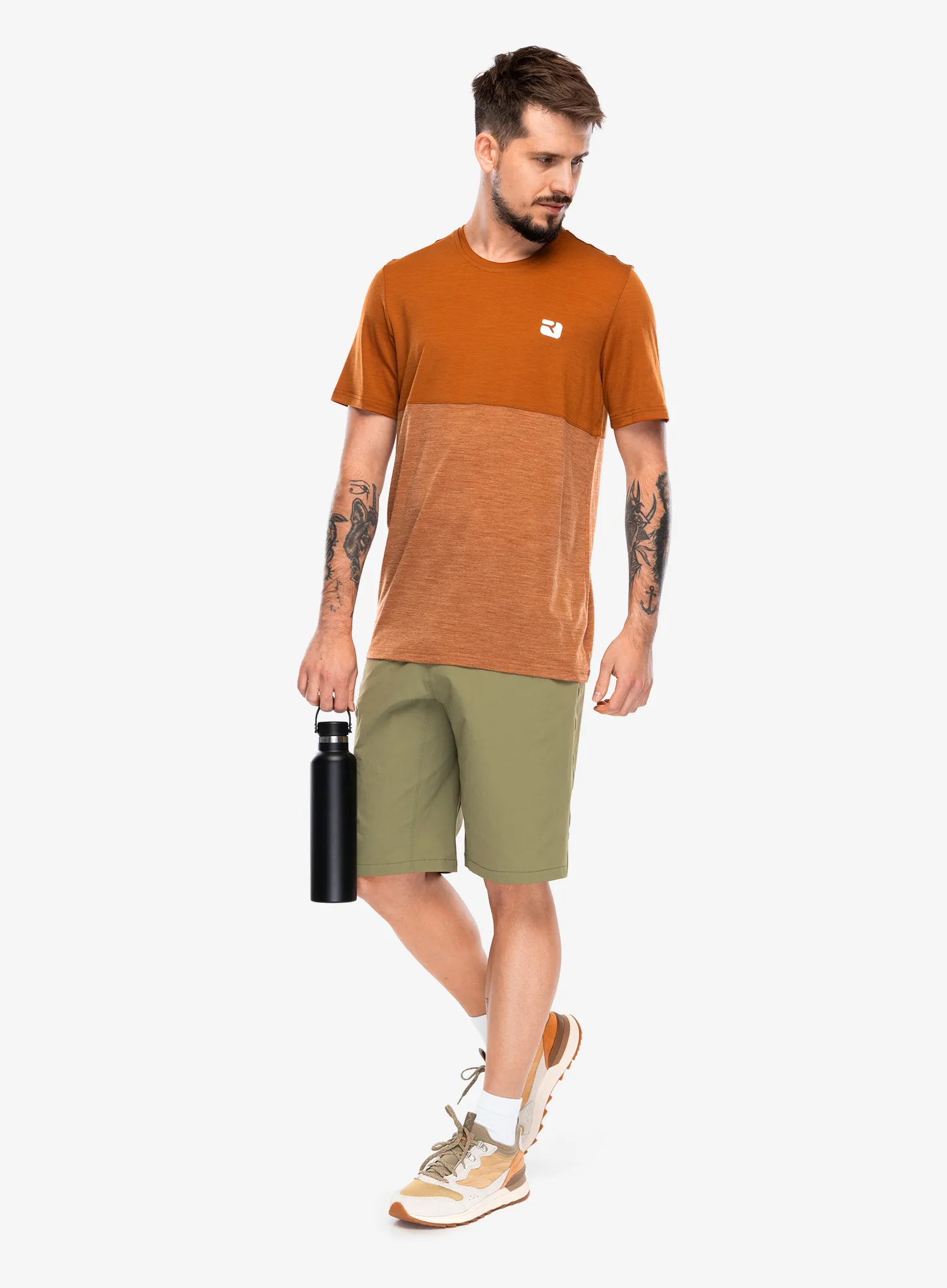 Merinoshirt Ortovox 150 Cool Logo TS - bristle brown
