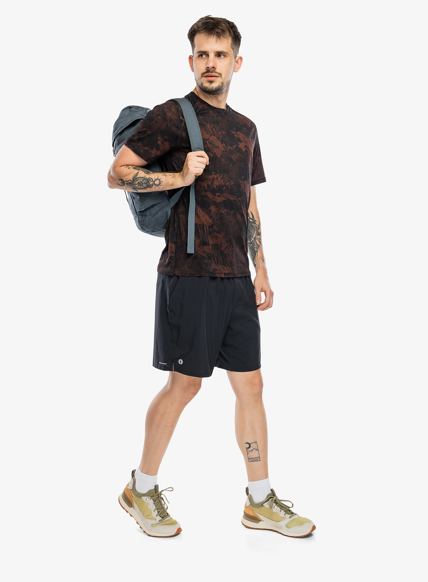 Merinoshirt Smartwool Merino Short Sleeve Tee Boxed - sable brown mountain