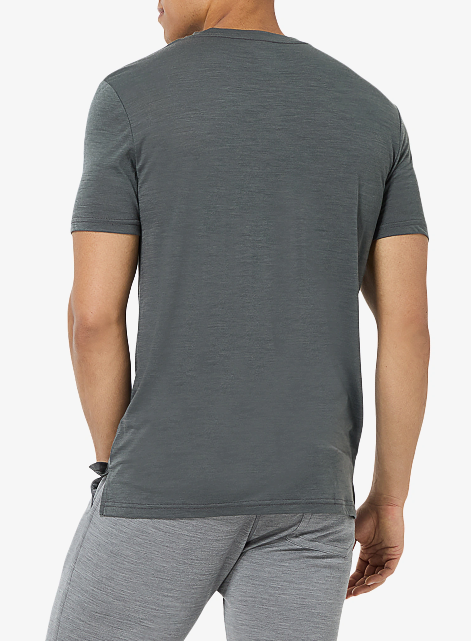 Merinoshirt Super.natural Ascenders Tee - dark shadow mel/feather grey