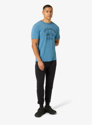 Merinoshirt Super.natural Better Bike Tee - blue heaven/ocean blue