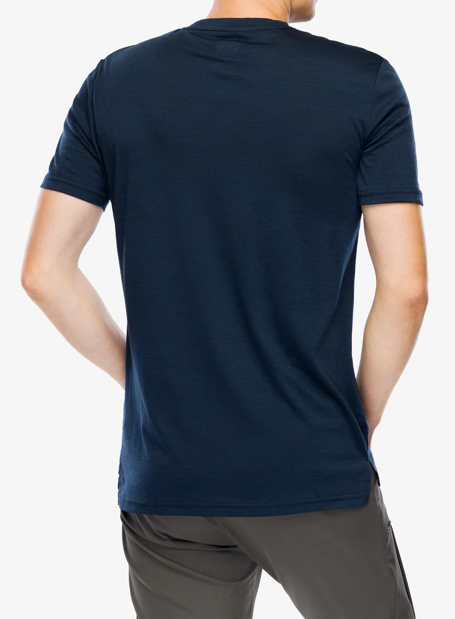 Merinoshirt Super.natural Bio J 7 Peaks Tee - blueberry/feather grey