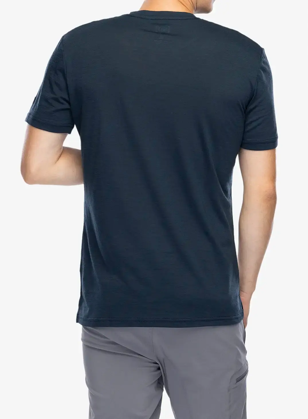 Merinoshirt Super.natural Carabineri Tee - blueberry/vapor grey