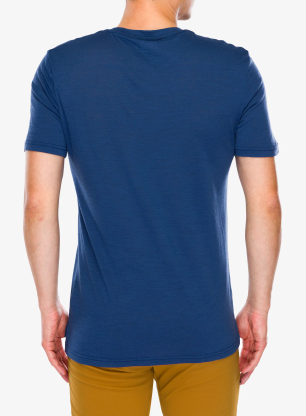 Merinoshirt Super.natural Carabineri Tee - ocean blue/blueberry