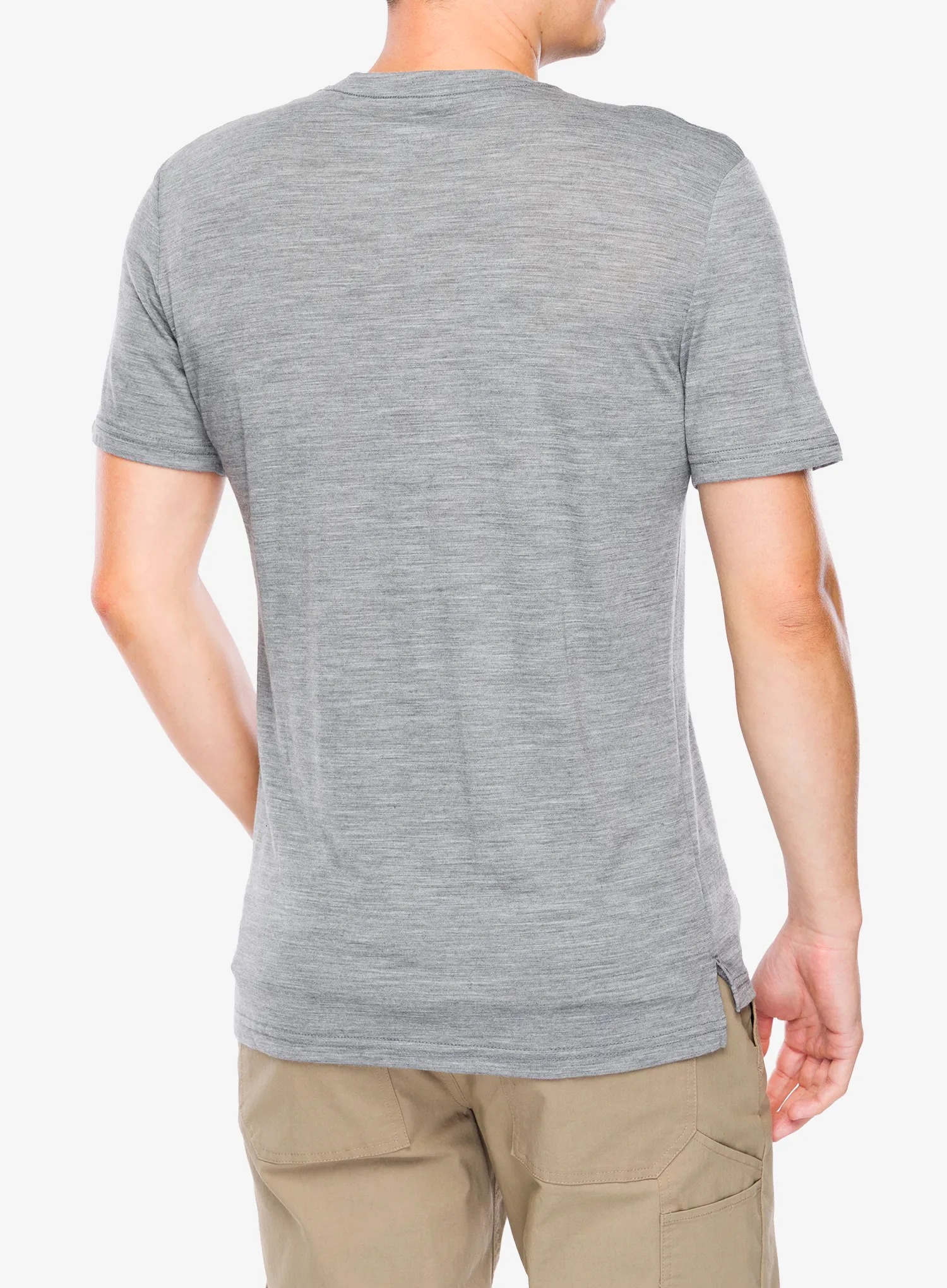 Merinoshirt Super.natural Dolomites Campsites Tee - cashmere grey melange/various