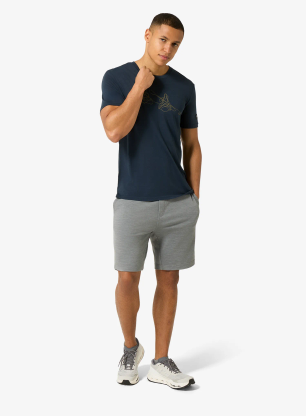 Merinoshirt Super.natural Kanulines Tee - blueberry/dried tobacco