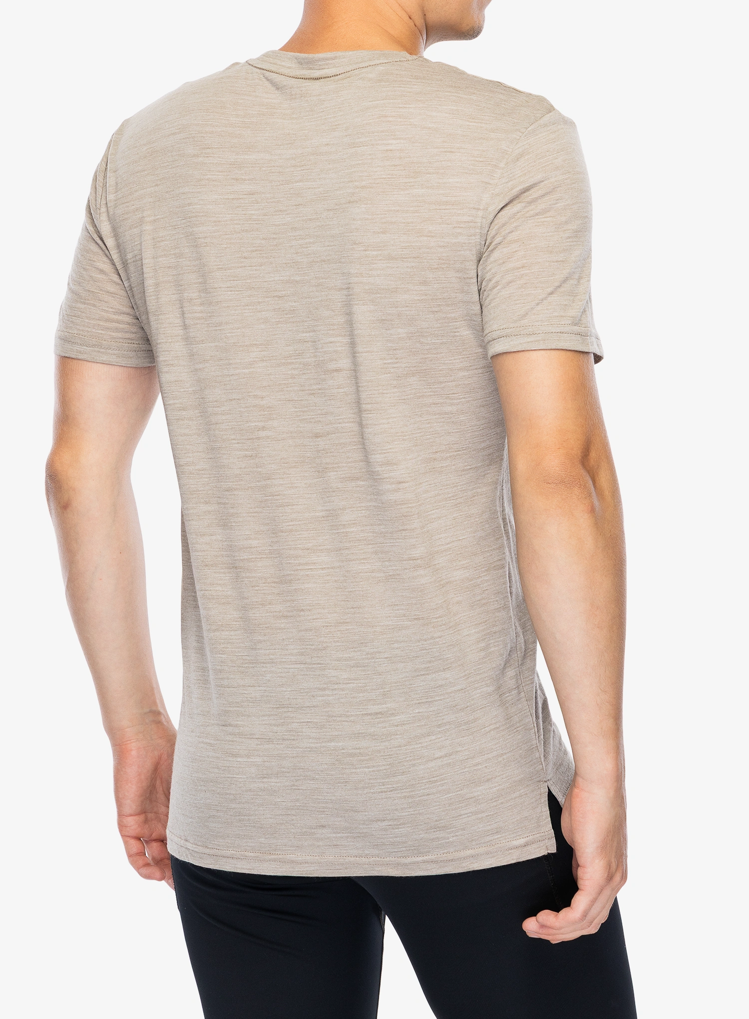 Merinoshirt Super.natural Mountain Trail Tee - v.kha mel/chieve/wht stone mel