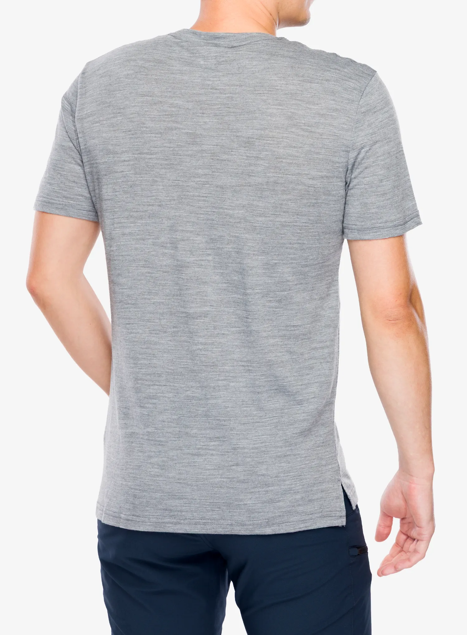 Merinoshirt Super.natural Sn Sailor Tee - cash.grey mel/jet blk/h.r.red