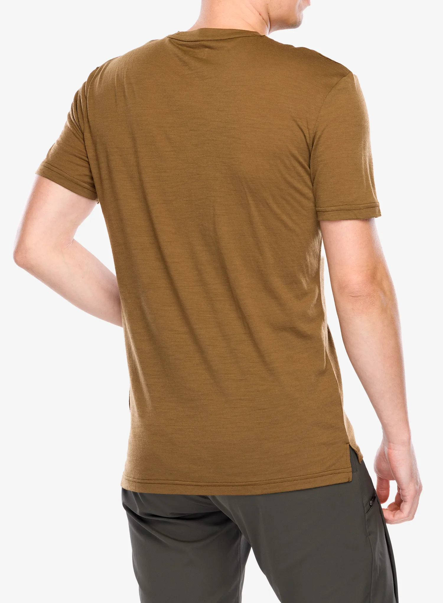 Merinoshirt Super.natural Sun Lovers Tee - kangaroo/f.grey/v.khaki mel