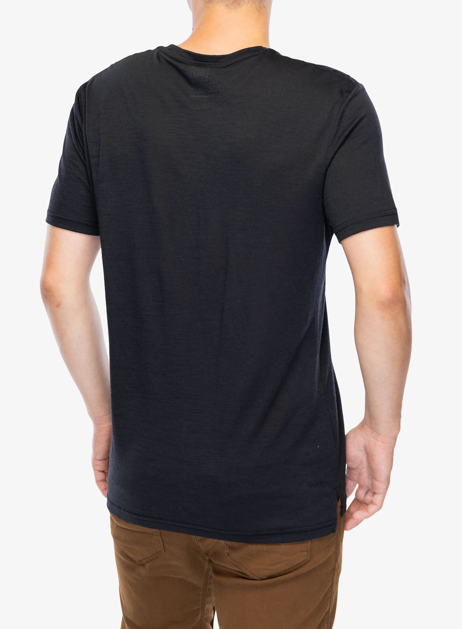 Merinoshirt Super.natural Teabag World Tee - jet black/vapor grey