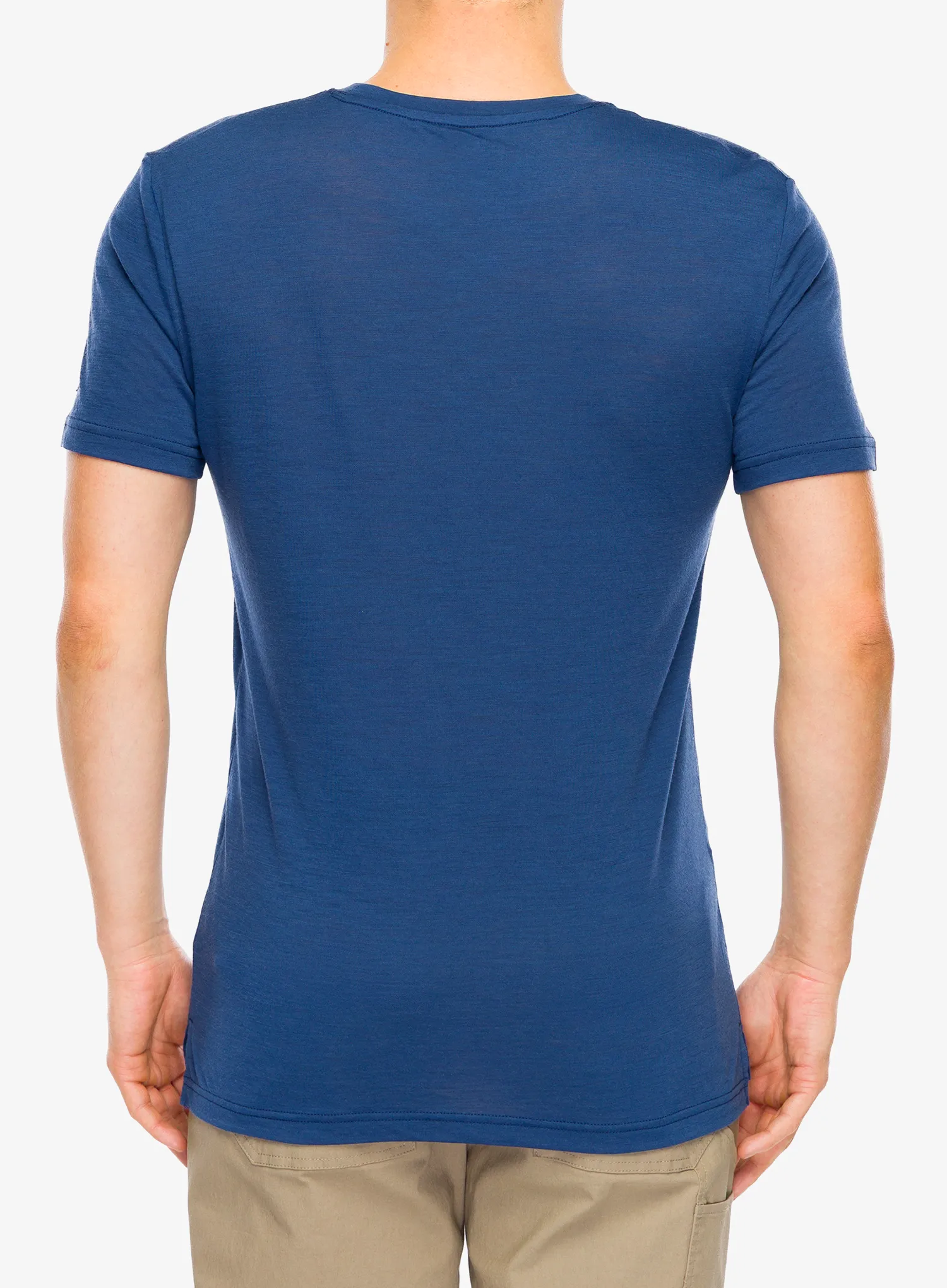 Merinoshirt Super.natural Tri Tee - ocean blue/feather grey