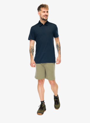 Polo-Shirt Super.natural Zip Polo - blueberry