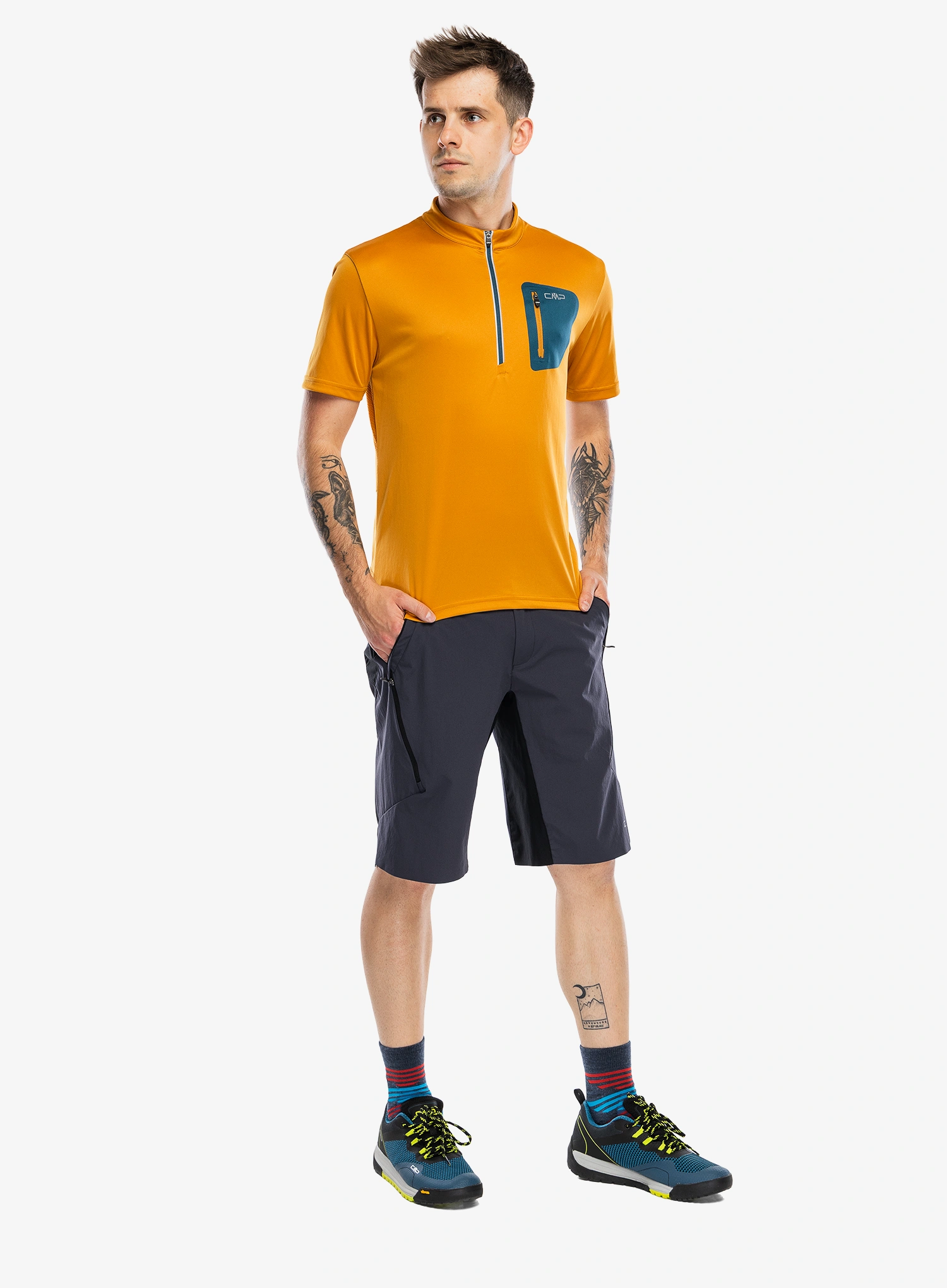 Fahrradtrikot CMP Clutch T-Shirt Freebike - curcuma