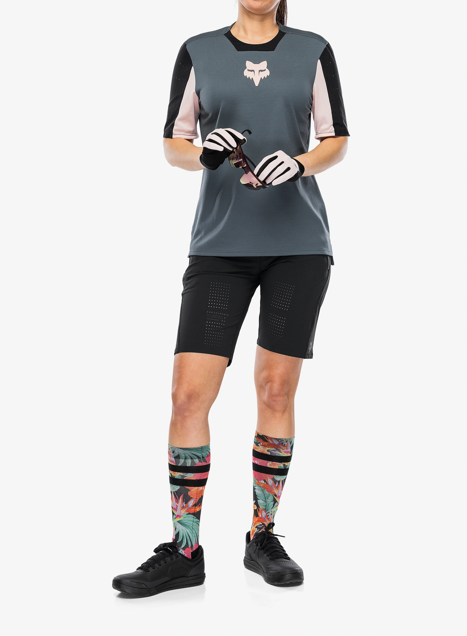 Fahrradtrikot Damen Fox Defend SS Jersey Creation - deep cobalt