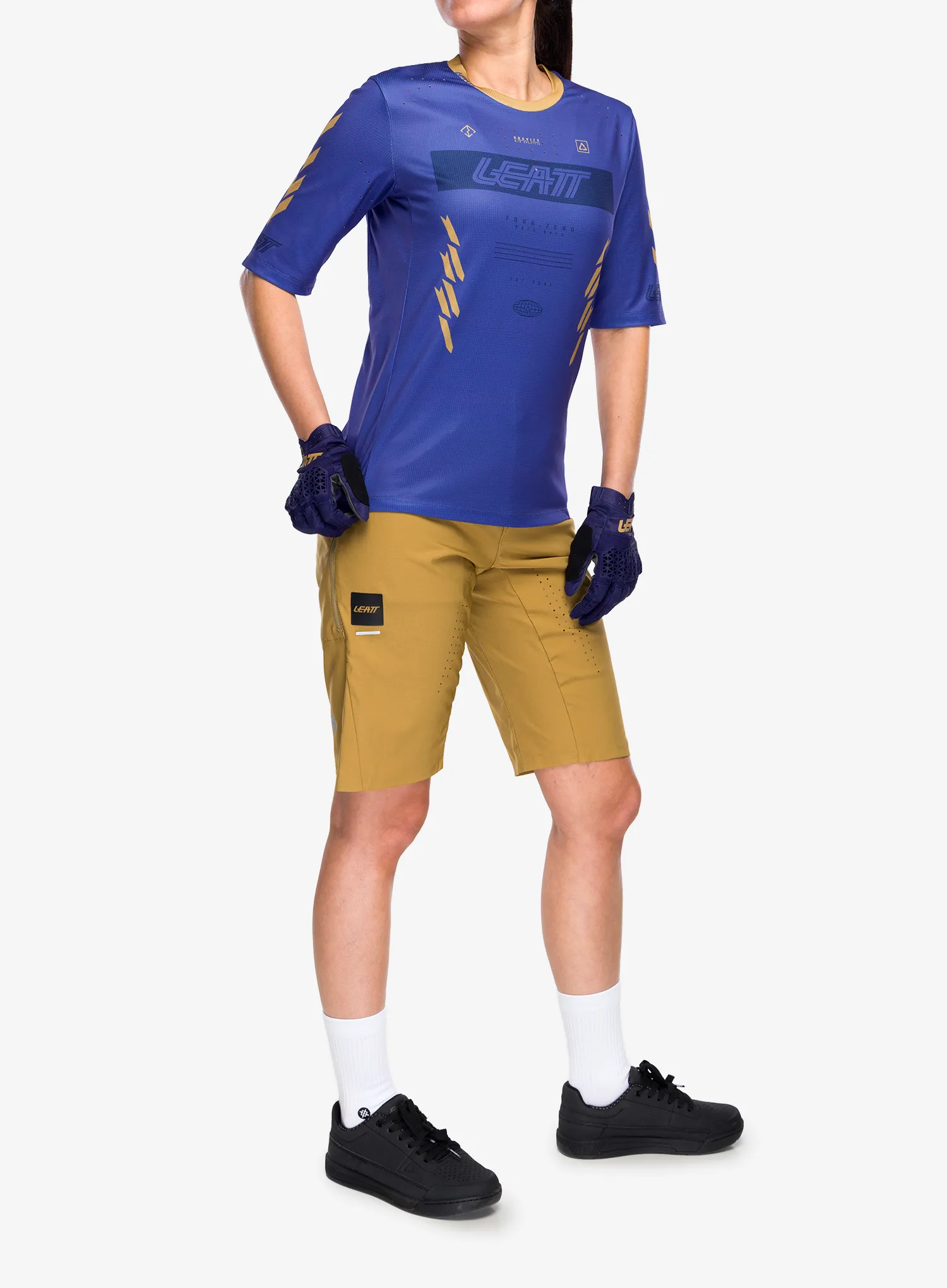 Fahrradtrikot Damen Leatt Jersey MTB Gravity 4.0 - cosmic blue