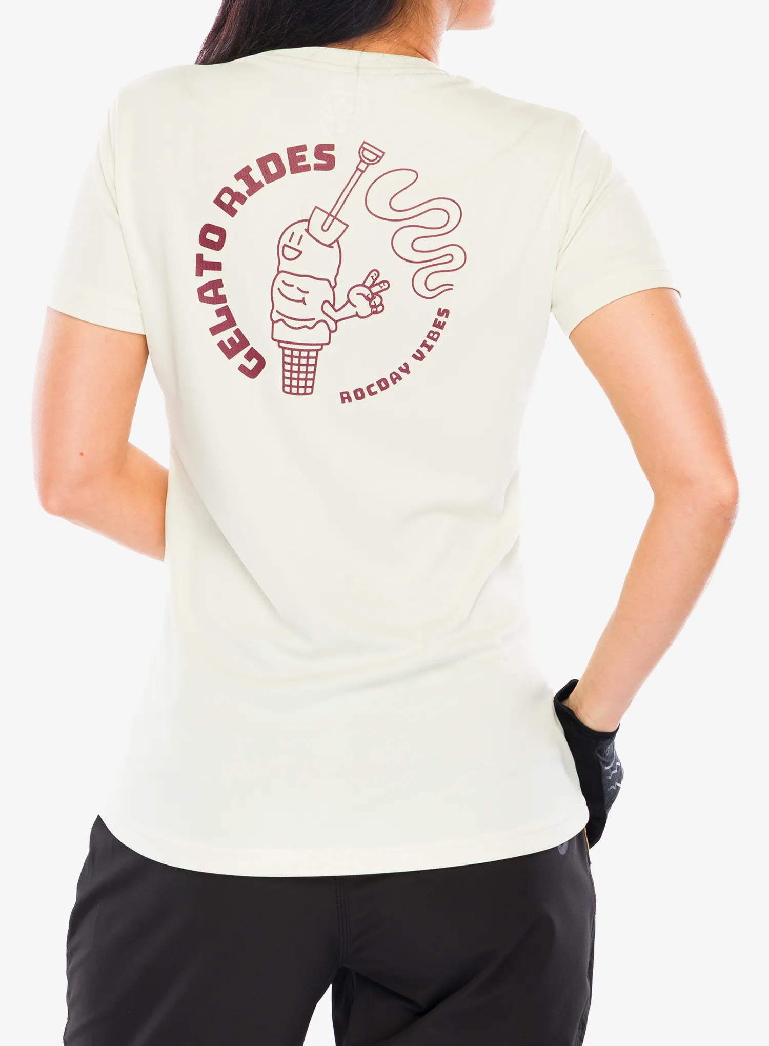 Fahrradtrikot Damen Rocday Gelato Short Sleeve - beige