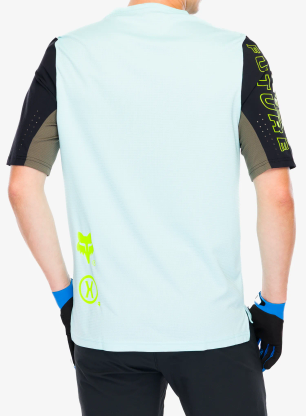 Fahrradtrikot Fox Defend SS Jersey Elevated - light blue