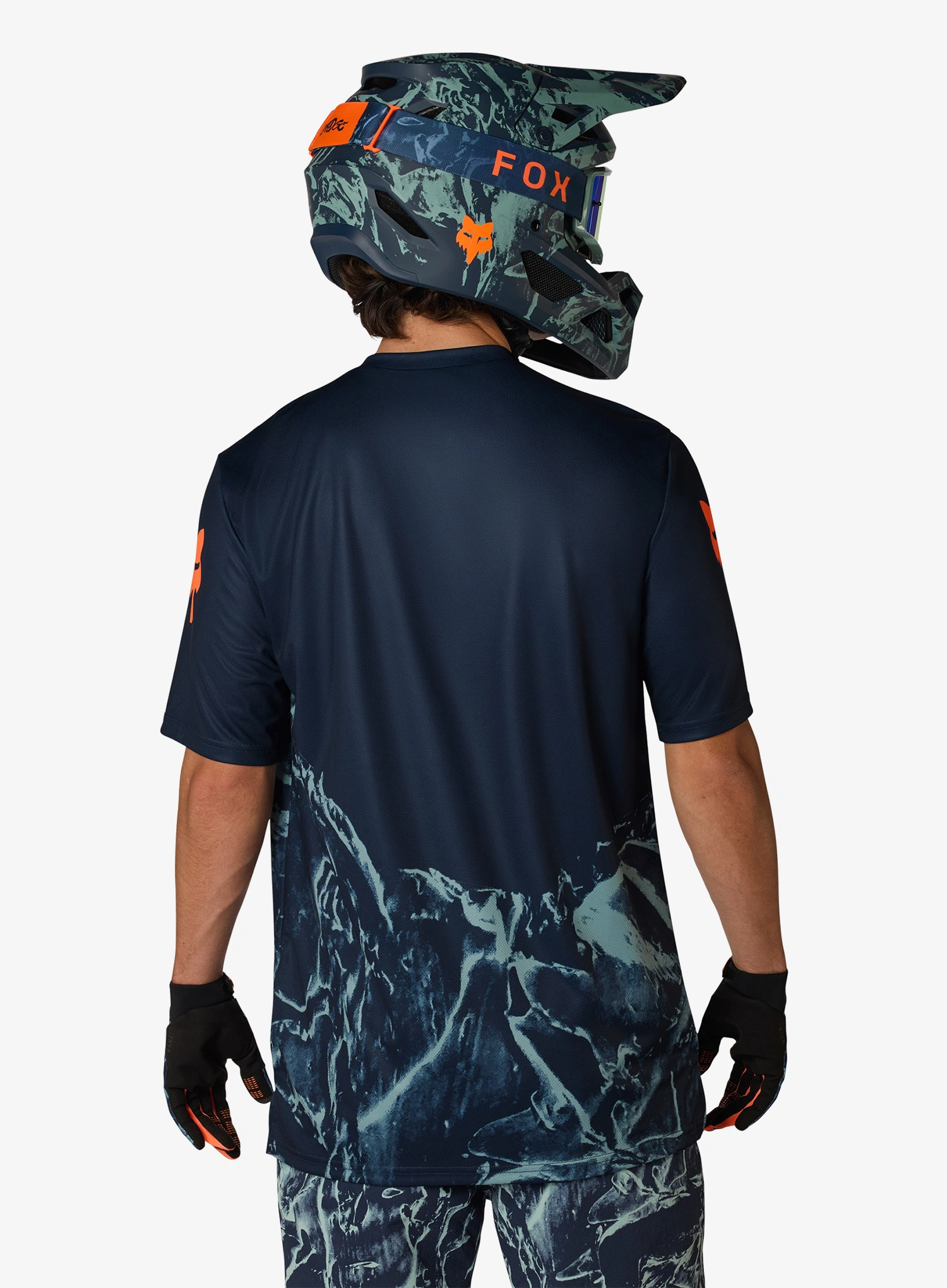 Fahrradtrikot Fox Ranger SS Jersey Img Print - arctic blue