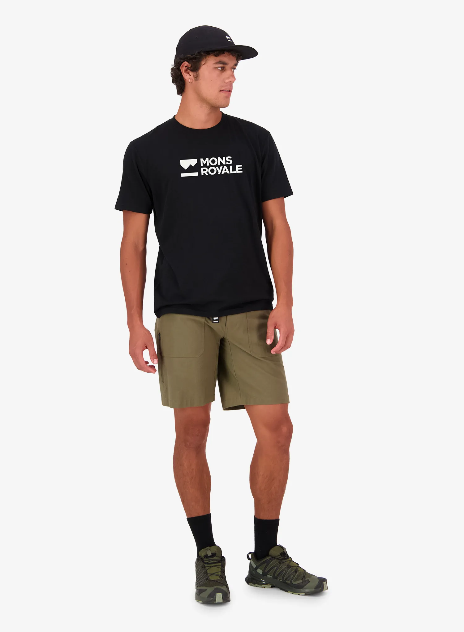 Fahrradtrikot Mons Royale Icon Merino T-Shirt - black