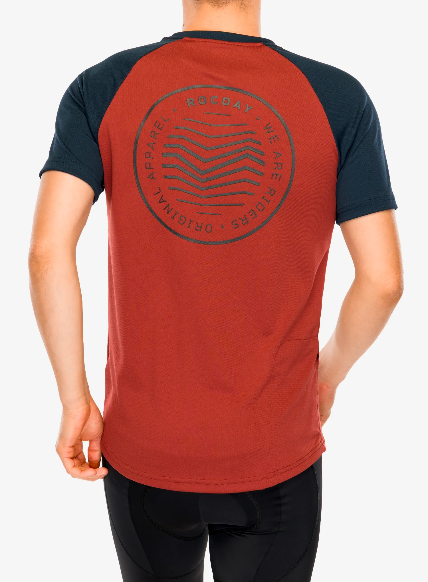 Fahrradtrikot Rocday Gravel - navy blue/red