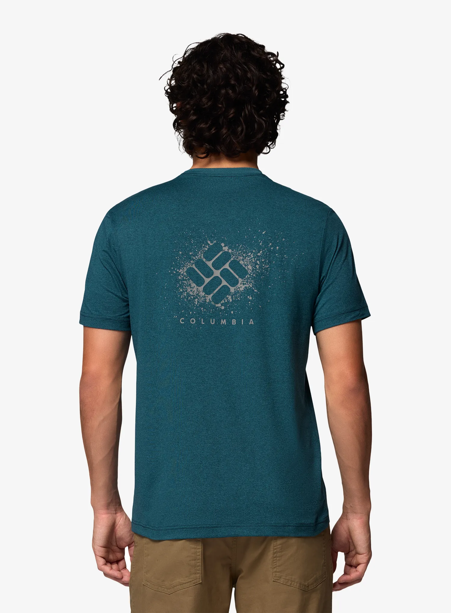 Funktionsshirt Columbia Parsons Point S/S Back Graphic Tee - everblue heather/splatter gem