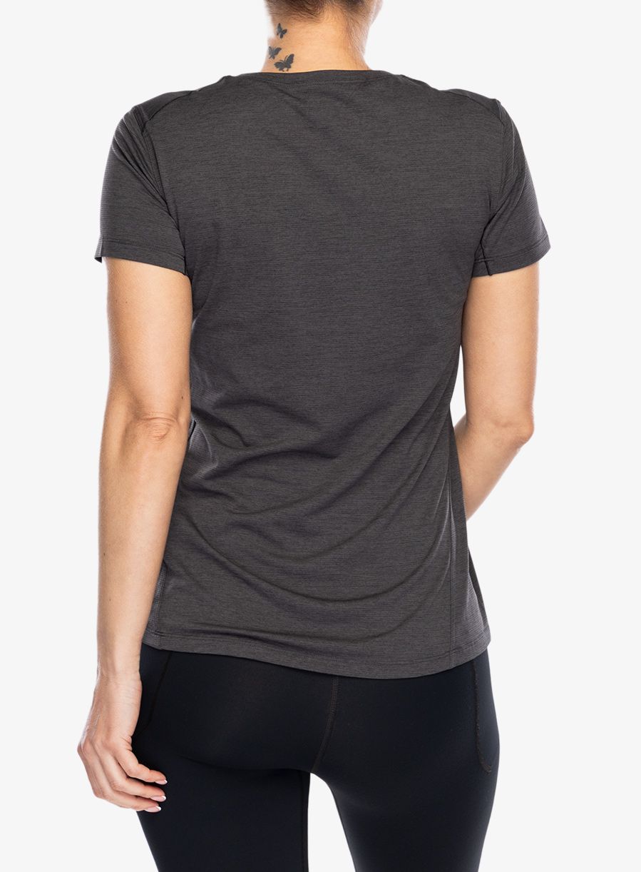 Funktionsshirt Damen Arcteryx Taema Crew Neck SS - black heather
