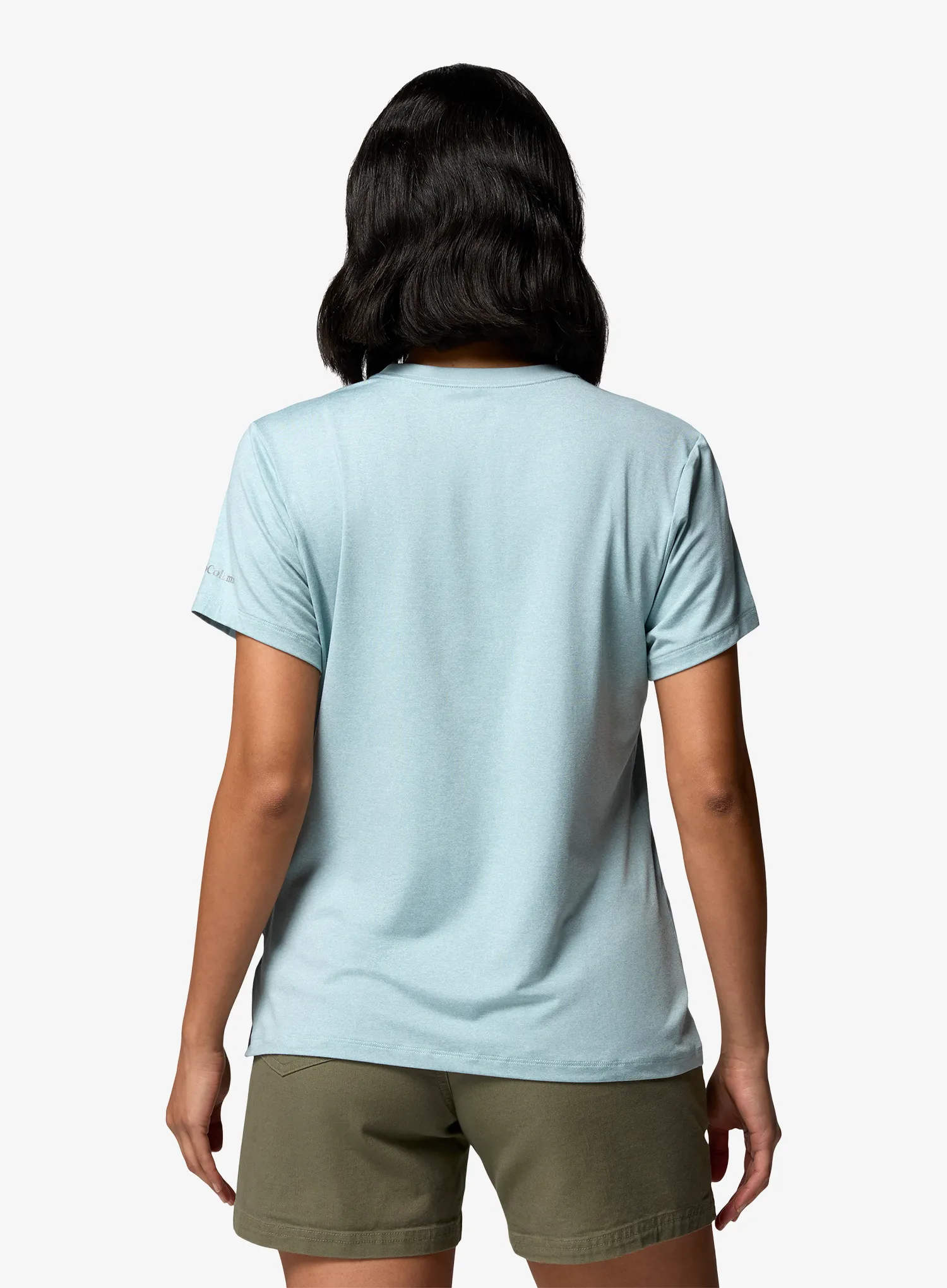 Funktionsshirt Damen Columbia Parsons Point S/S Graphic Tee - m.light heather/splattered