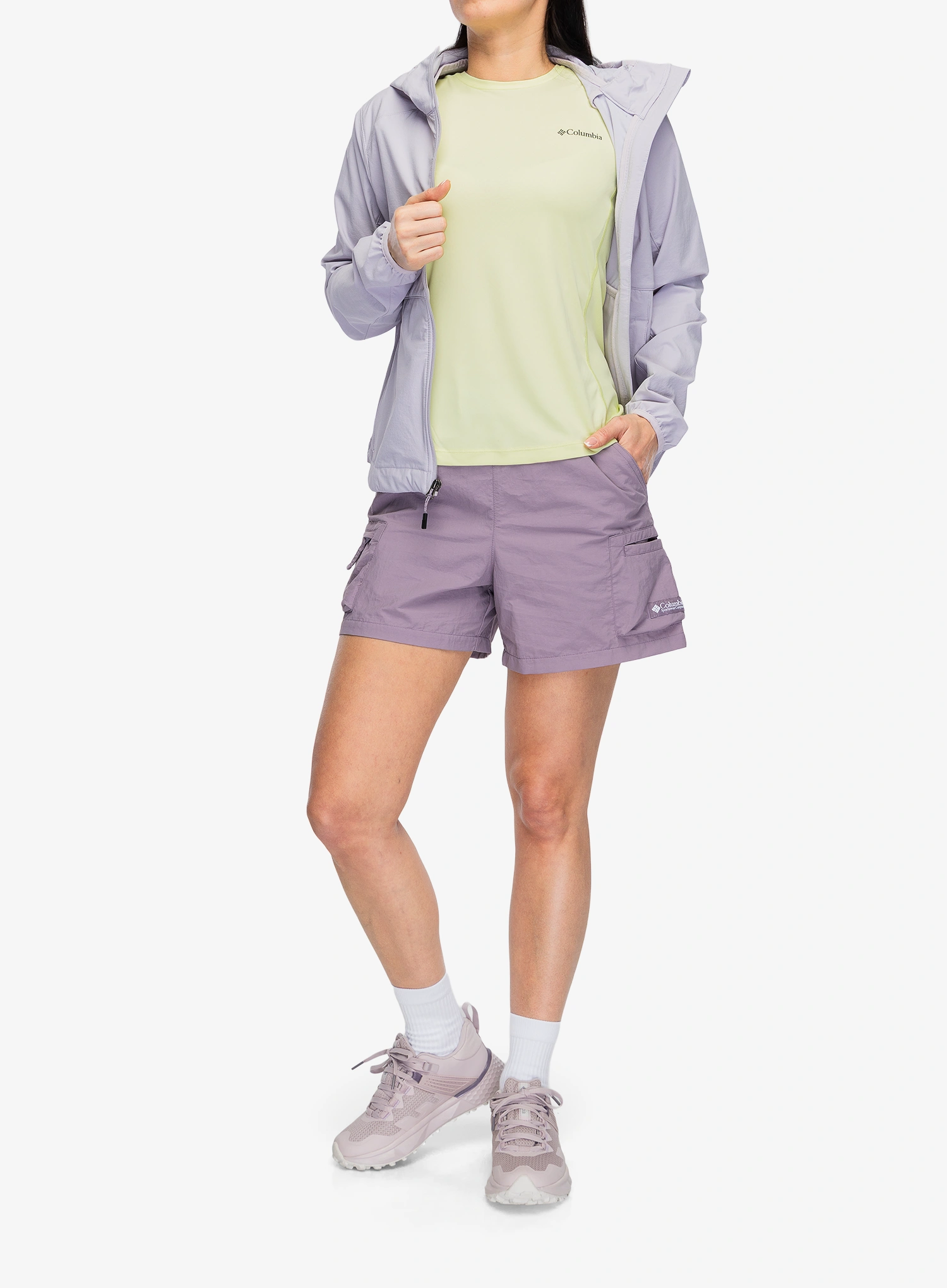 Funktionsshirt Damen Columbia Zero Rules Light S/S Crew - citron haze